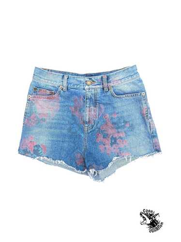 Saint Laurent Paris Saint Laurent painted denim sh