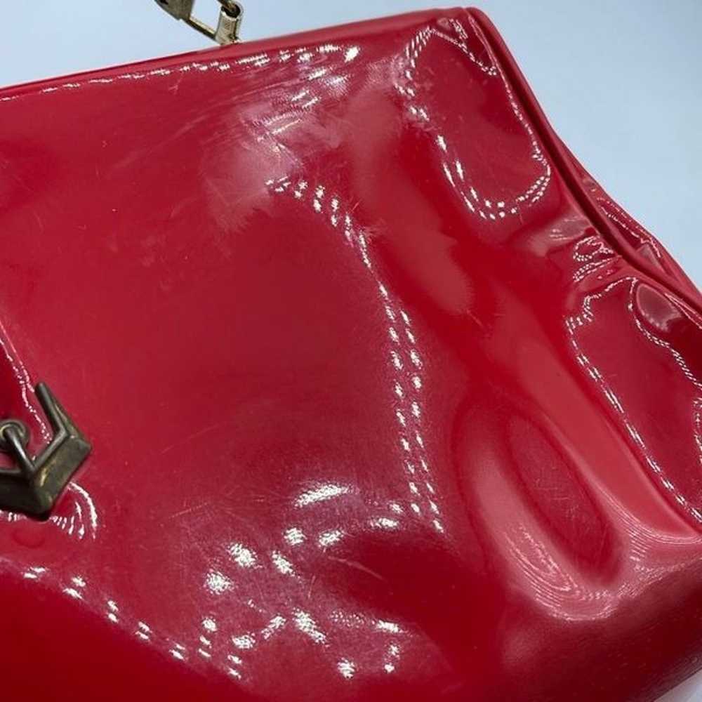 Vintage MCM red faux leather purse. - image 10