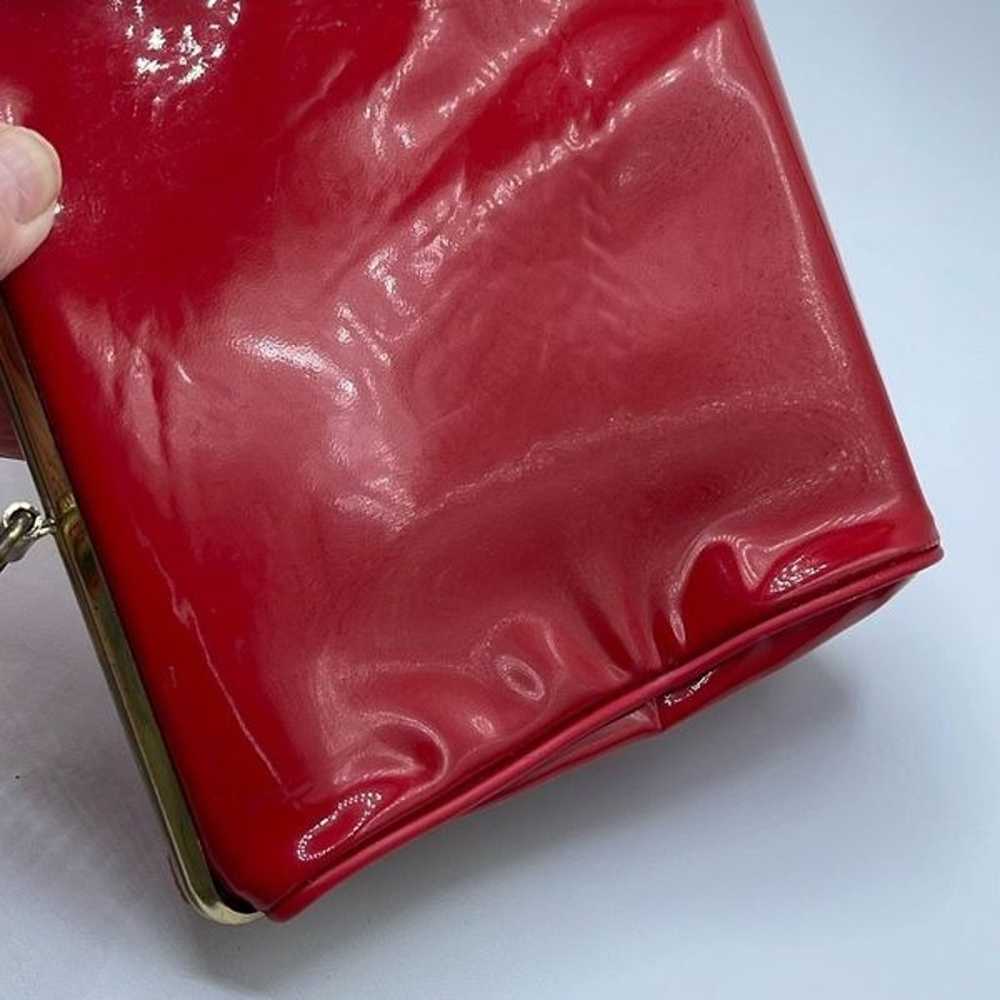 Vintage MCM red faux leather purse. - image 11