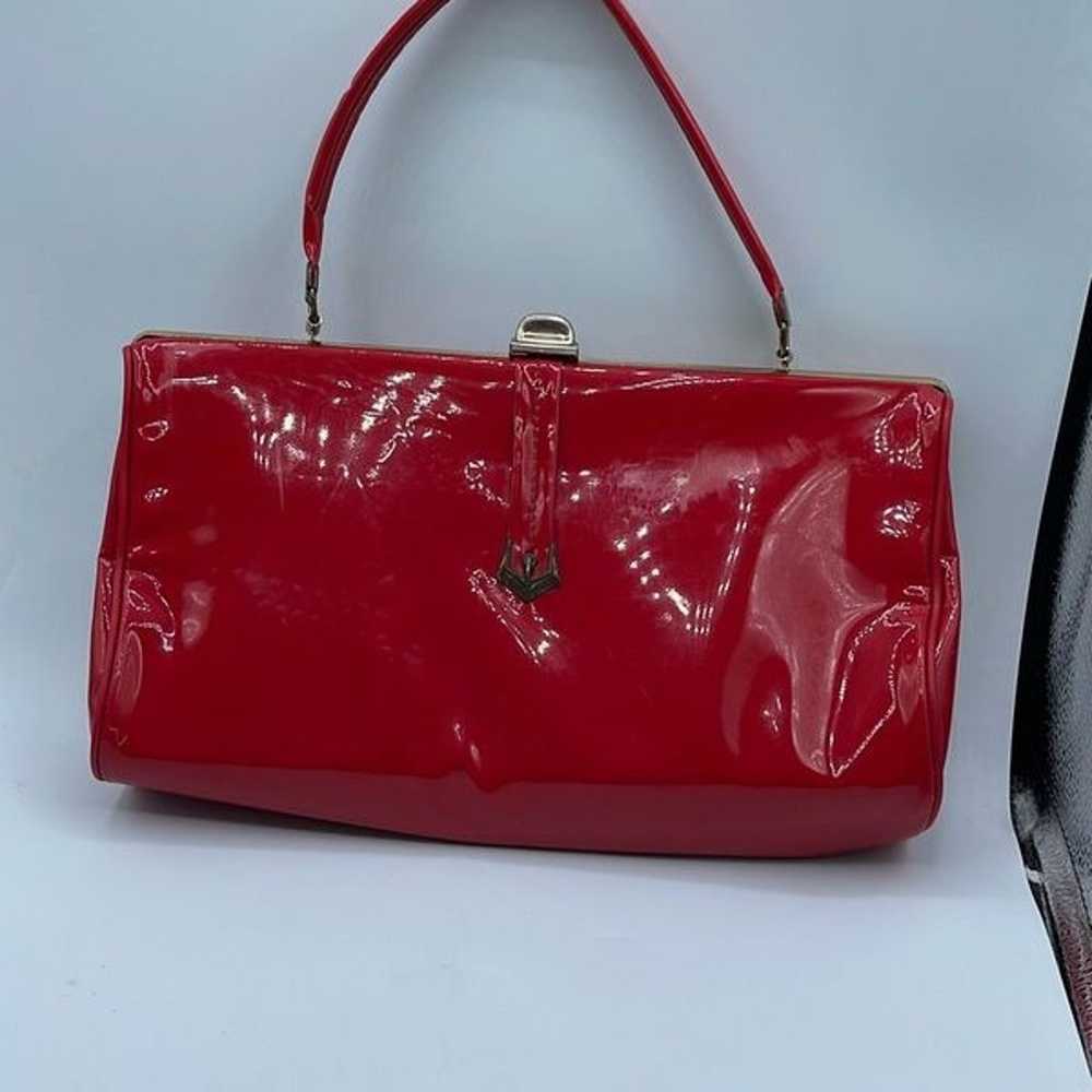 Vintage MCM red faux leather purse. - image 1