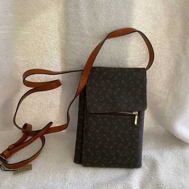 WHY leather / Monogram Canvas Crossbody wallet bag