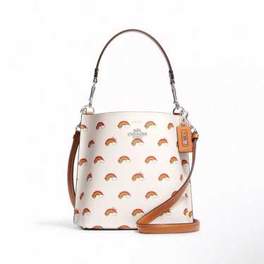 Coach Mollie rainbow print bag with two straps