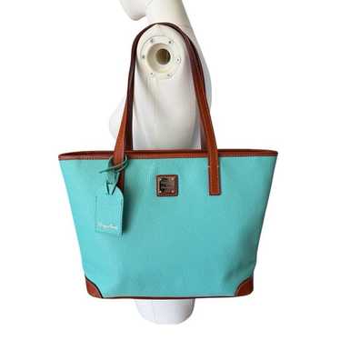 Dooney & Bourke Sky Blue Pebble Grain Leather Cha… - image 1