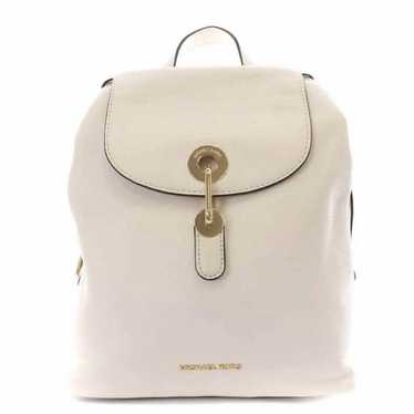 Michael Kors White Leather Backpack