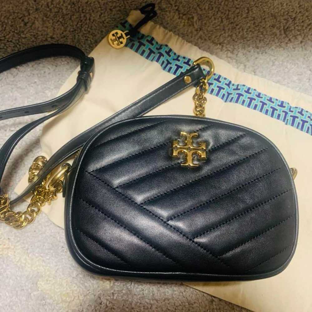 Tory Burch Black Leather Quilted Shoulder Bag - image 1