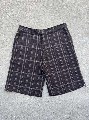 Oneill Y2K O’Neil Brown Plaid Baggy Relaxed Fit Sh