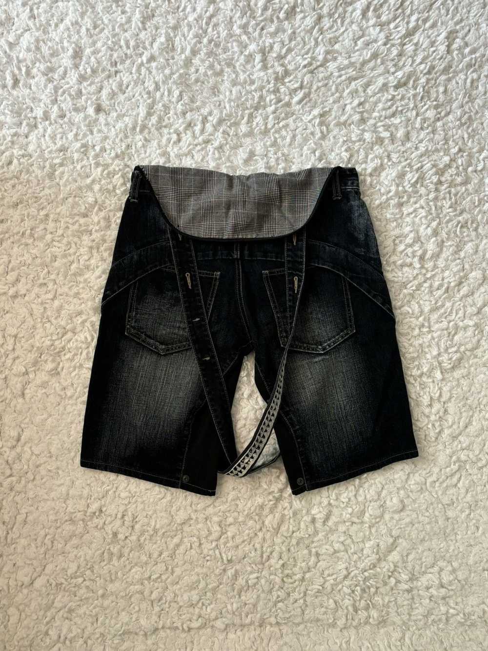 PPFM PPFM Suspender Denim Shorts - image 2