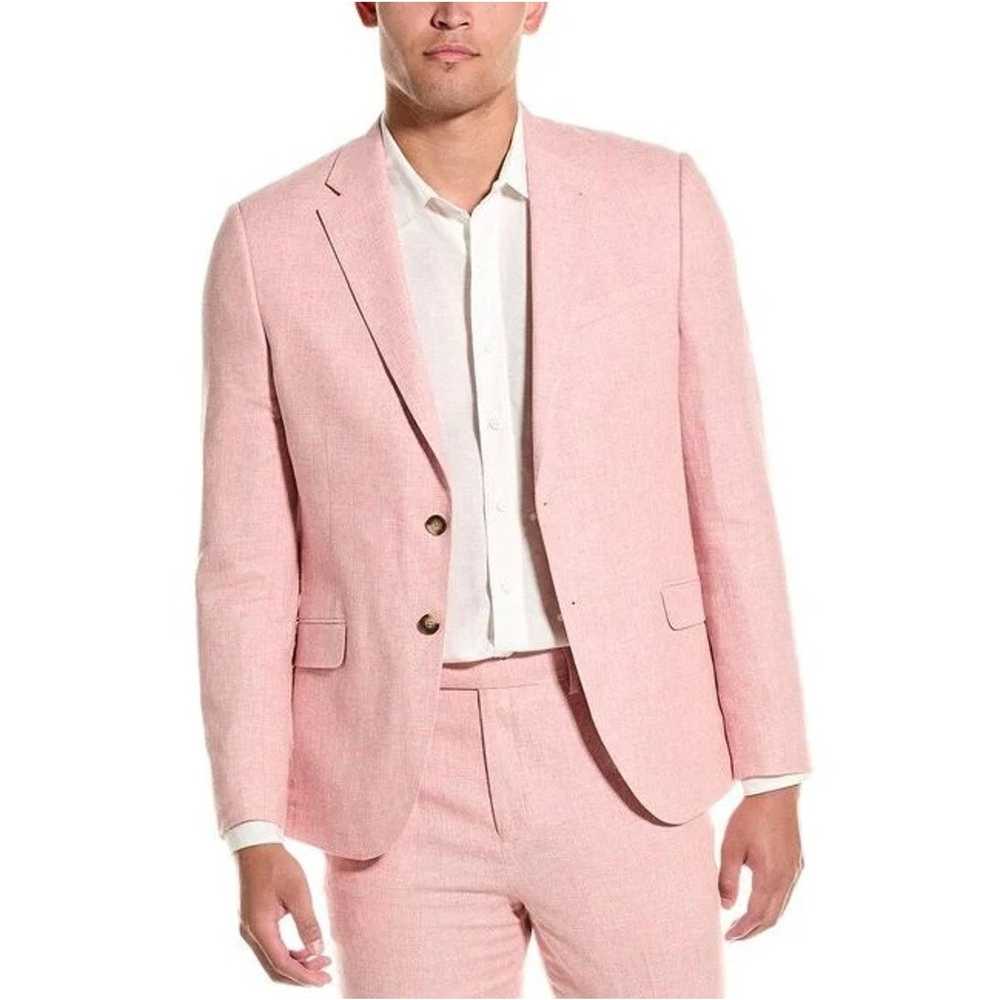 Ted Baker Ted Baker Men's Pink Linen/Cotton Slim … - image 1