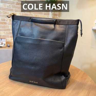 COLE HAAN Black Leather Backpack 2way Black - image 1