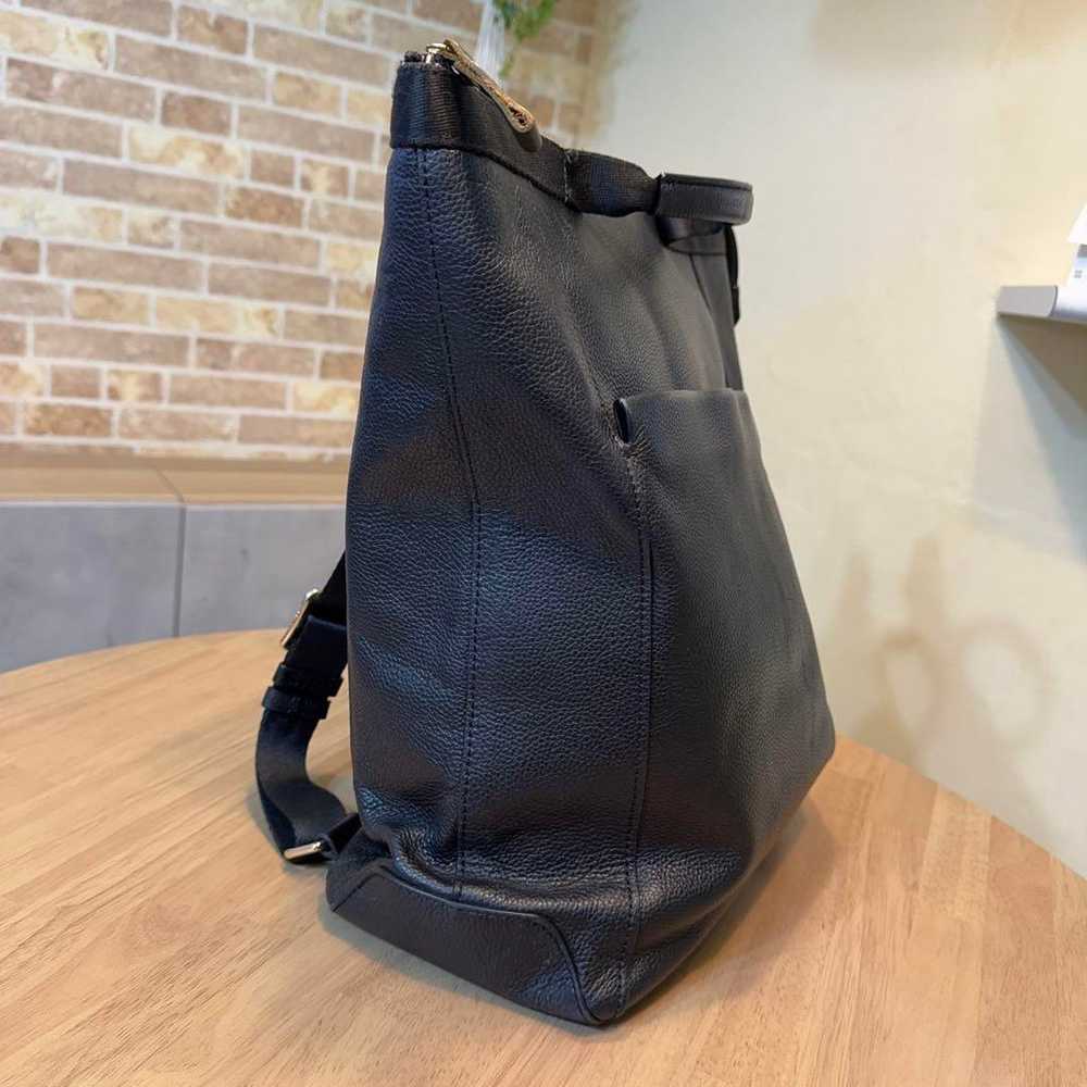 COLE HAAN Black Leather Backpack 2way Black - image 3