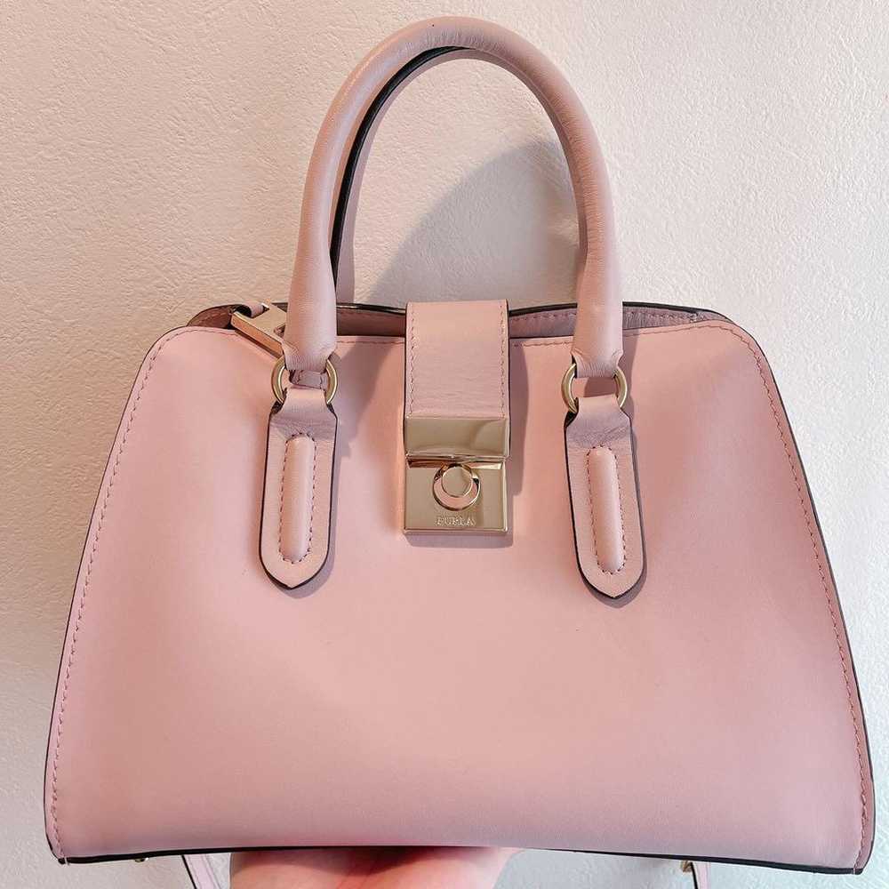 FURLA Pink Handbag Shoulder Bag - image 1