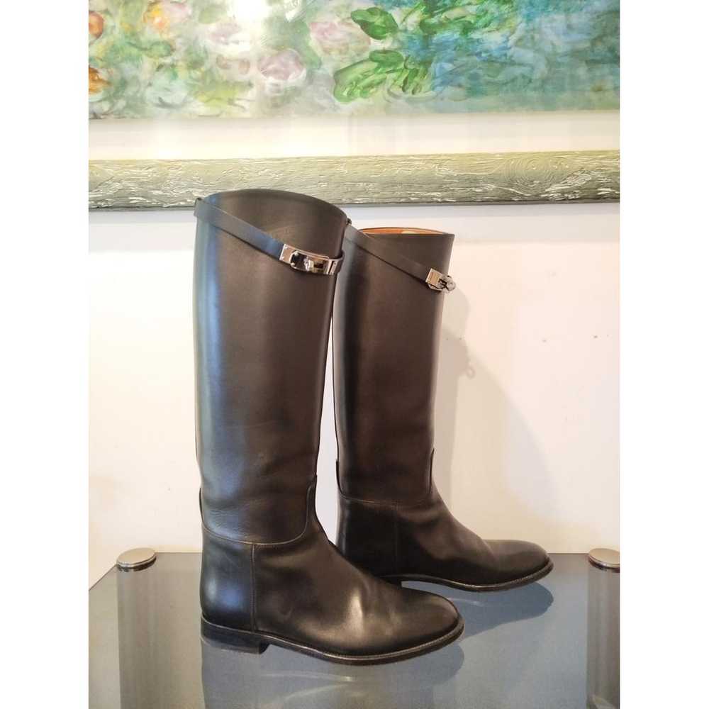 Hermès Jumping leather riding boots - image 2