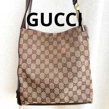 GUCCI GG Pattern Canvas Shoulder Bag