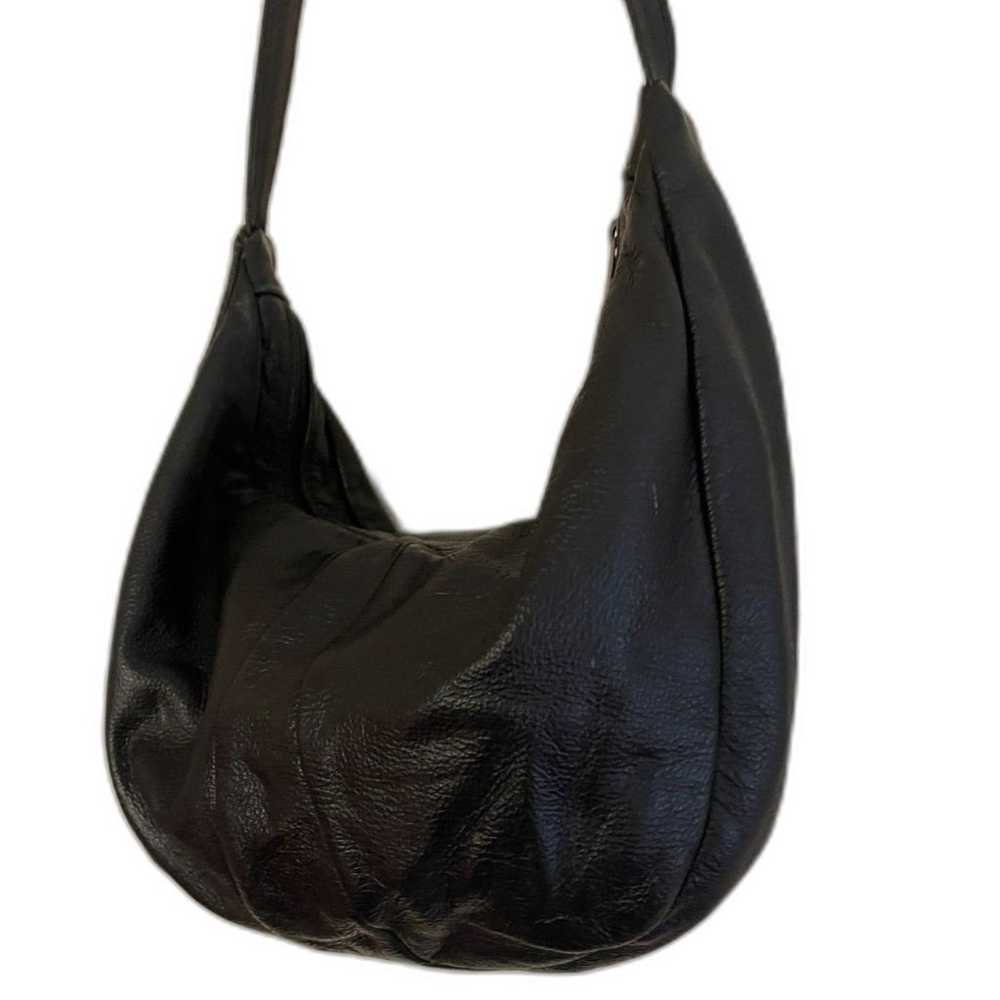 Vintage Highland Leather Black Boho Bohemian Hobo… - image 3