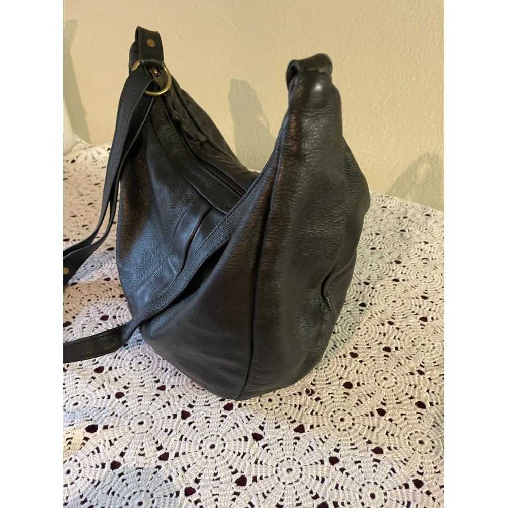 Vintage Highland Leather Black Boho Bohemian Hobo… - image 9