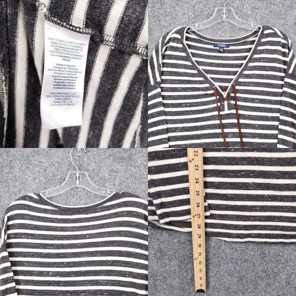 Chaps Chaps T-Shirt Womens 2X Plus Gray Striped L… - image 4