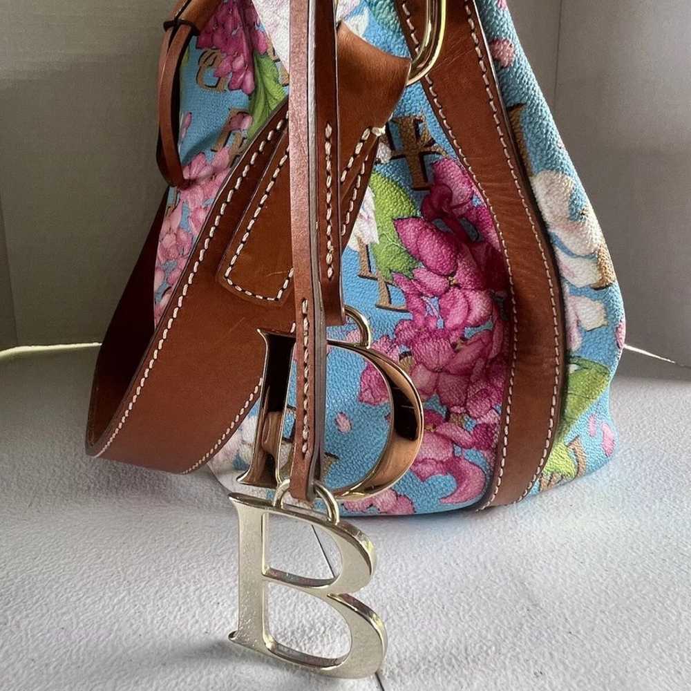 Dooney and Bourke BLUE Hydrangea Monogram LARGE D… - image 3