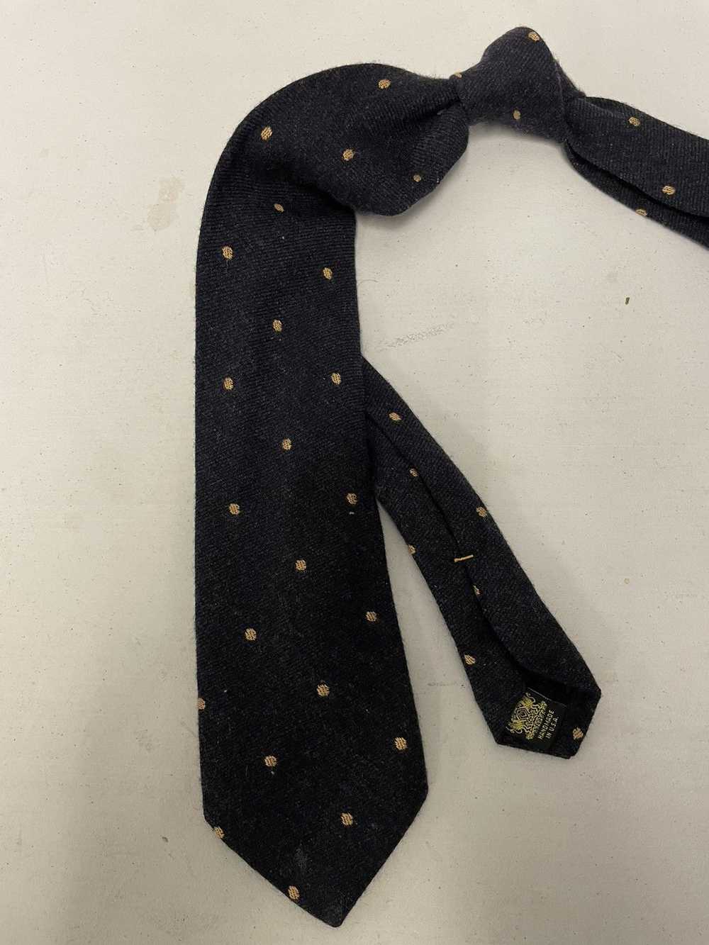 Oxxford Clothes Polka Dotted Cashmere Tie - image 1