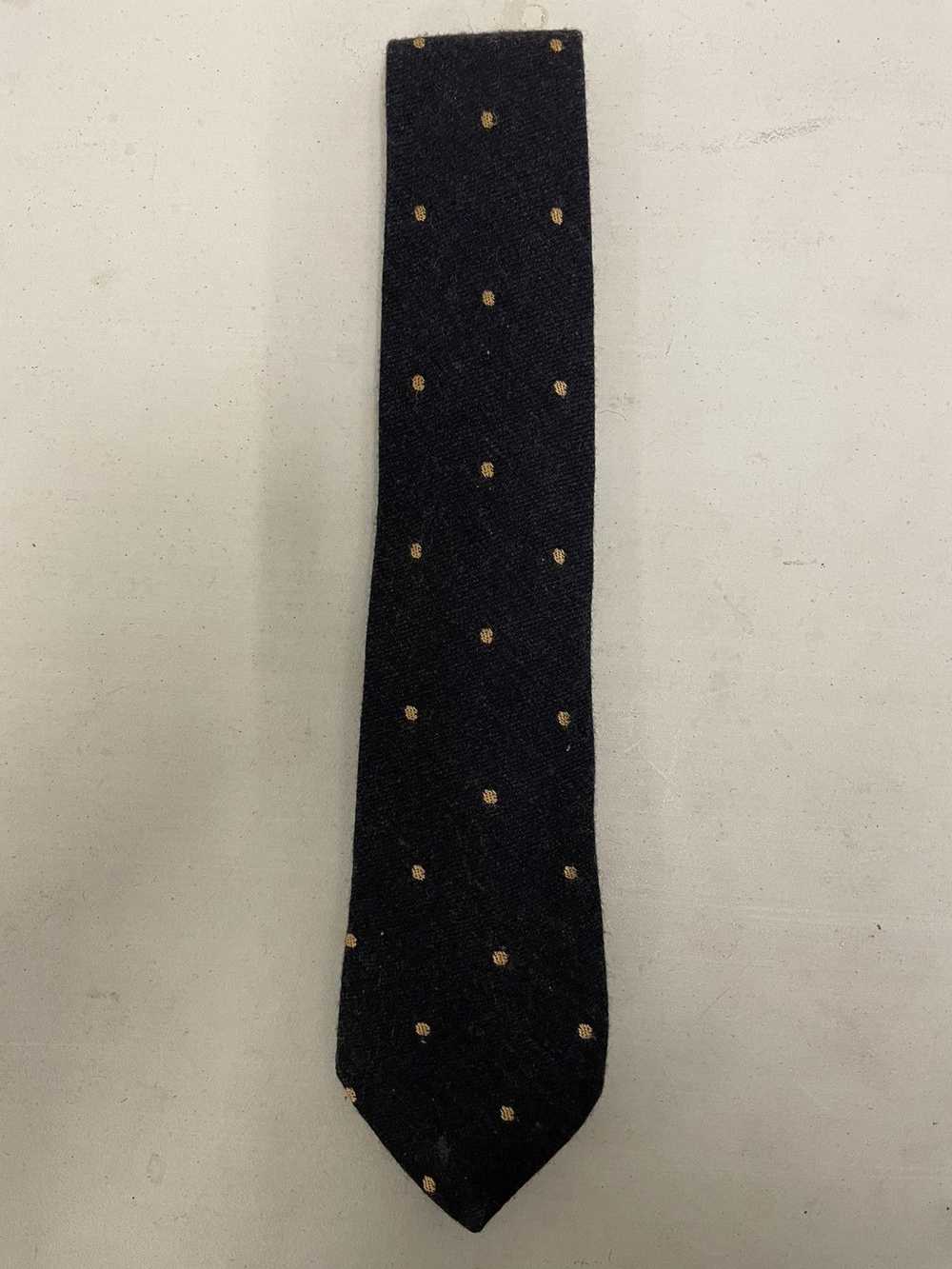 Oxxford Clothes Polka Dotted Cashmere Tie - image 2