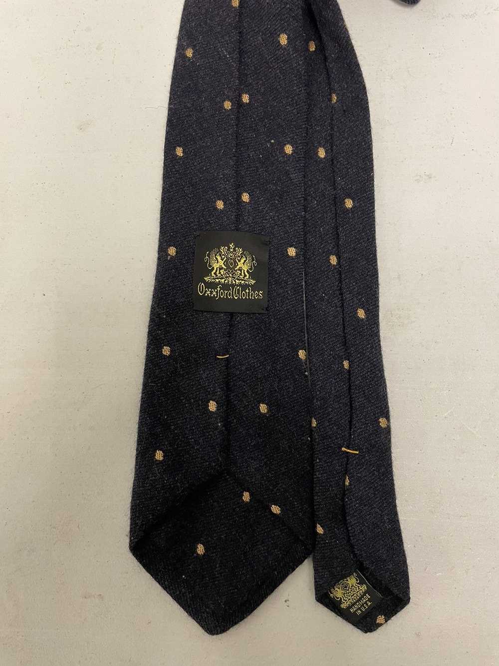 Oxxford Clothes Polka Dotted Cashmere Tie - image 3