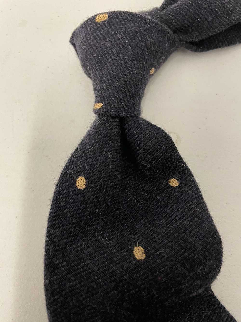 Oxxford Clothes Polka Dotted Cashmere Tie - image 5