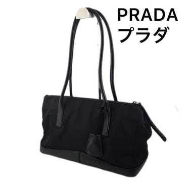 Prada Nylon Tote Bag Shoulder Bag Charm