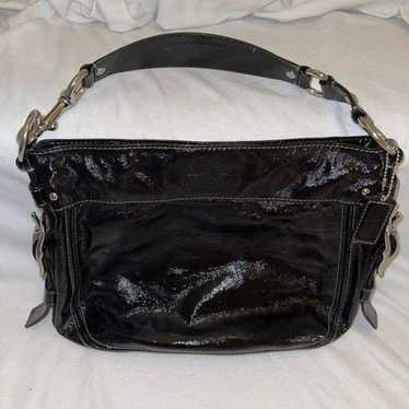 Coach Vintage Zoe Signature Black Leather Bag