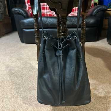 Wilson, leather drawstring bag