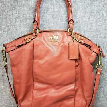 Coach Designer Madison Orange Red Peach Shoulder … - image 1