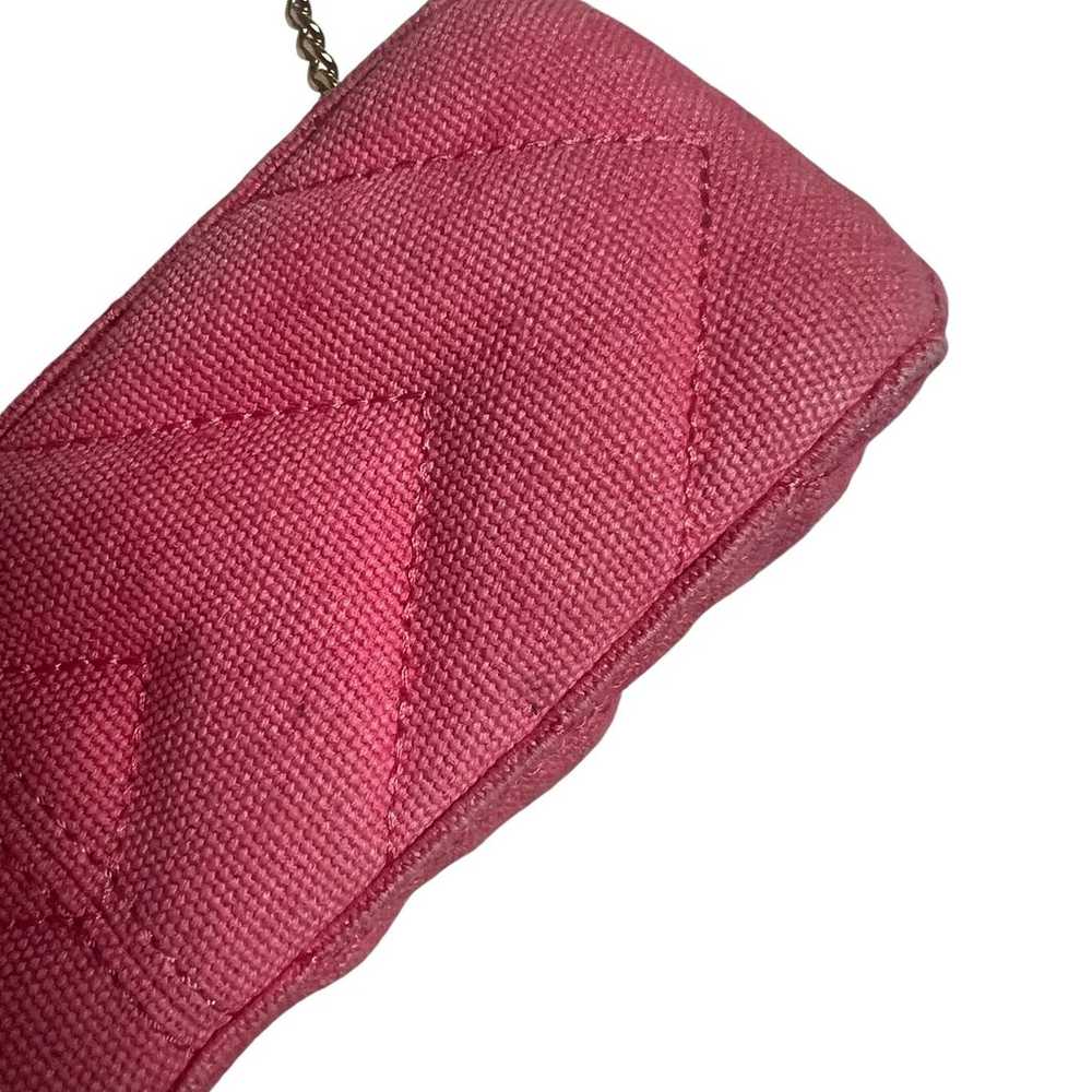 Sandro Pink Yza Quilted Gold Chain Canvas Bag - image 10