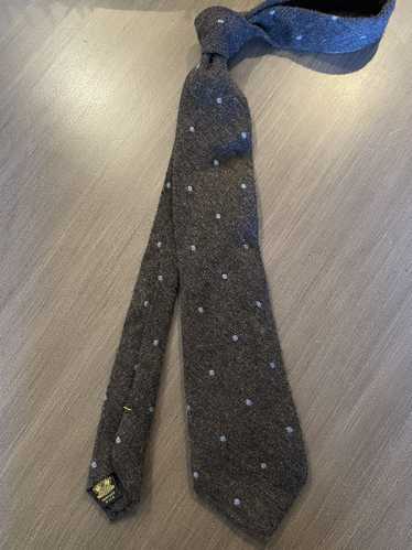 Oxxford Clothes Polka Dotted Cashmere Tie