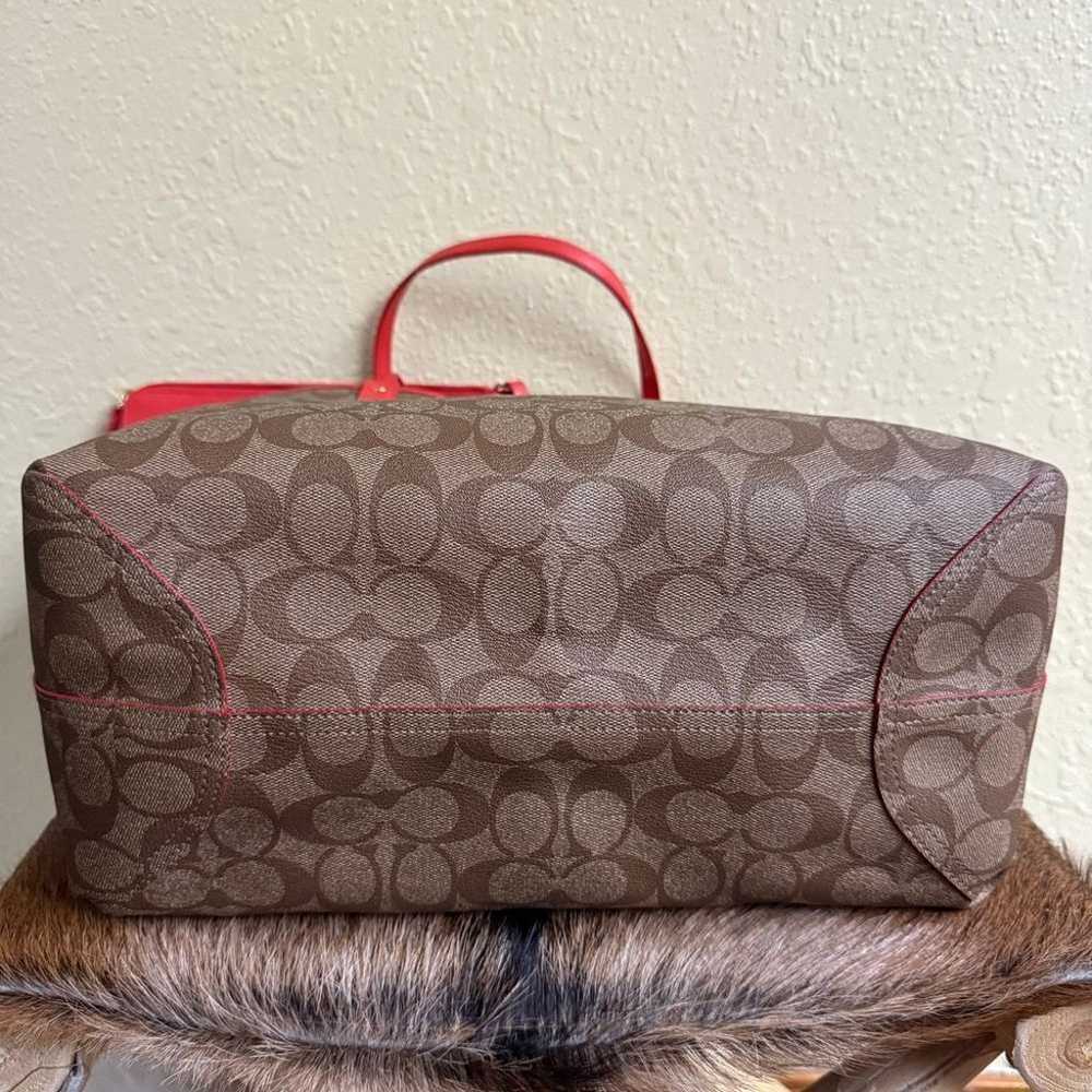 Coach Signature Monogram Canvas Reversible City T… - image 4