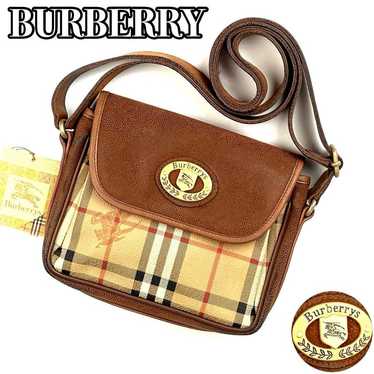 [Rare] Burberry Shoulder Bag Nova Check Emblem Ho… - image 1