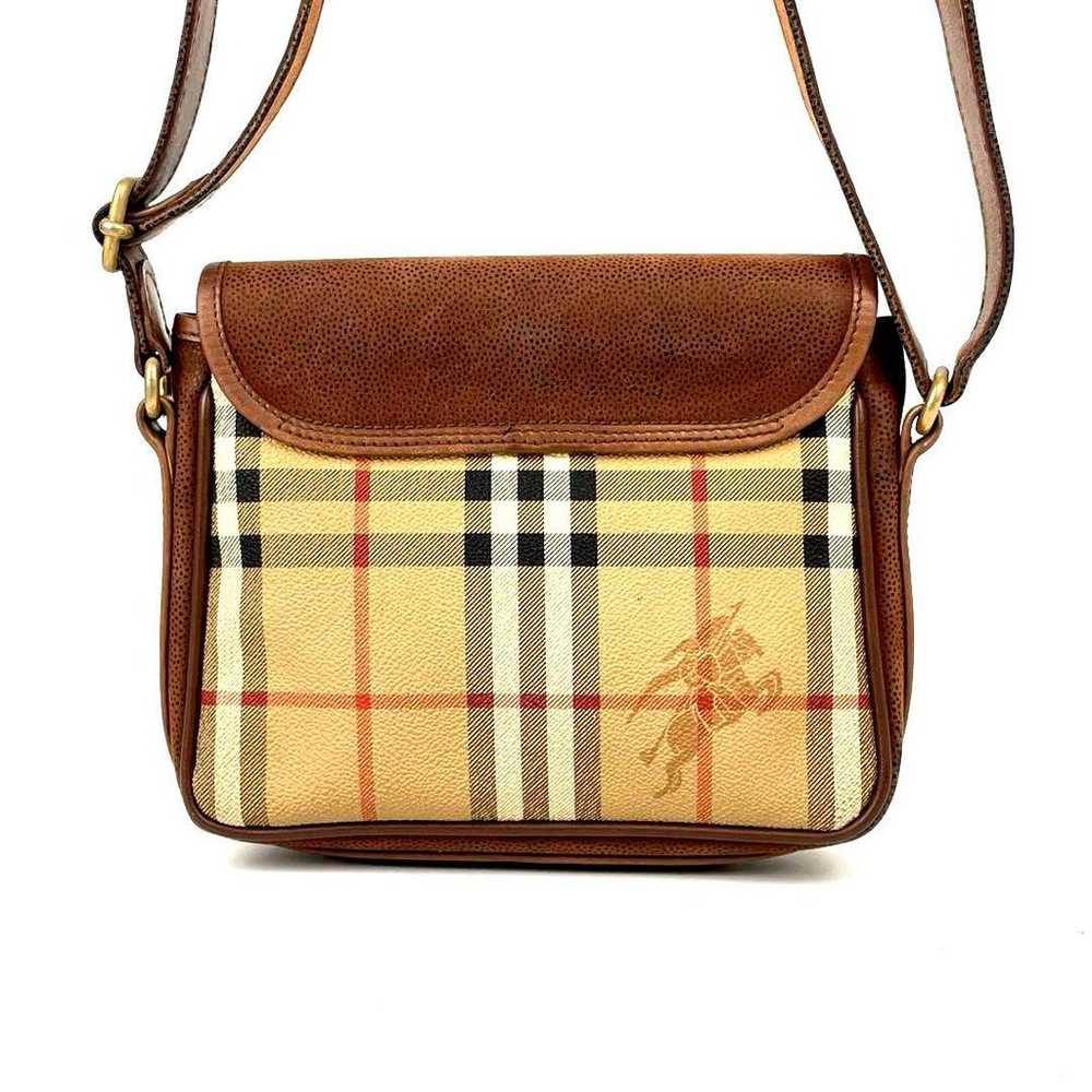 [Rare] Burberry Shoulder Bag Nova Check Emblem Ho… - image 5