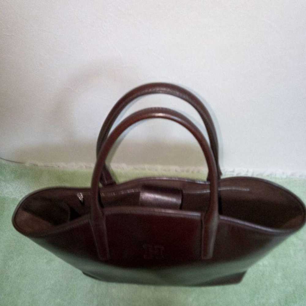 HIROFU Genuine Leather Tote Bag (Brown) with Pass… - image 10