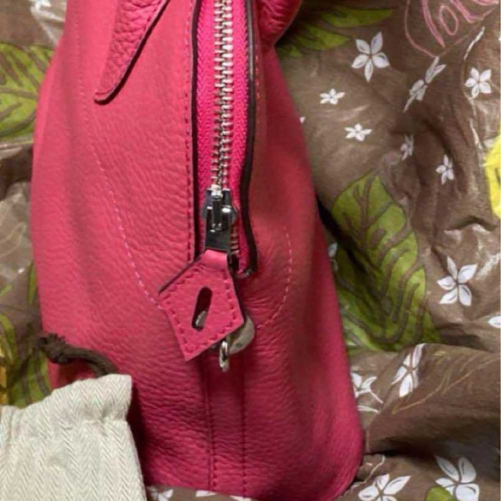 Pink leather bag, Bugatti style, pink color. - image 5