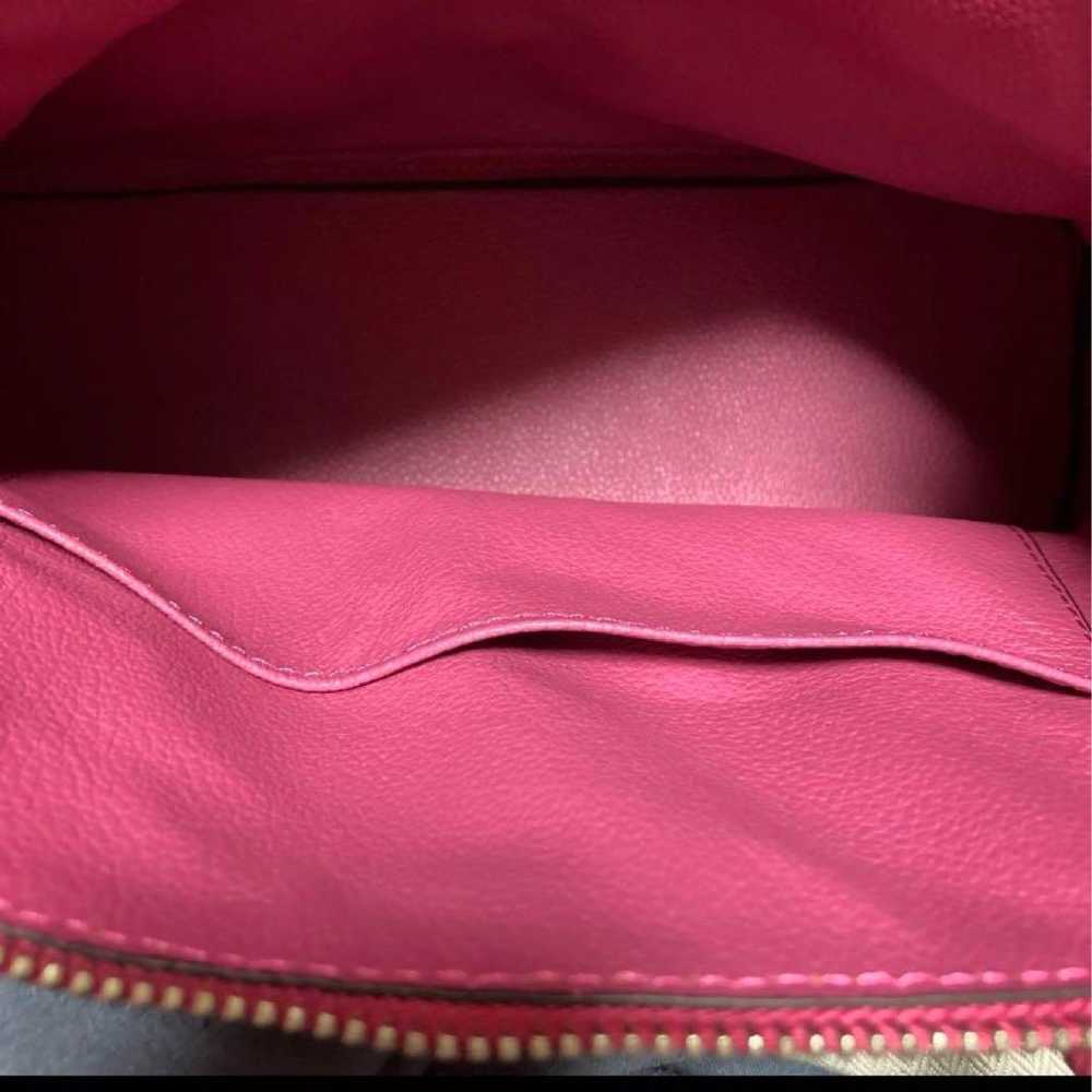 Pink leather bag, Bugatti style, pink color. - image 7