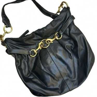 Coach Hampton Buckle Flap Black Hobo Style Shoulder hotsell Purse 8A67