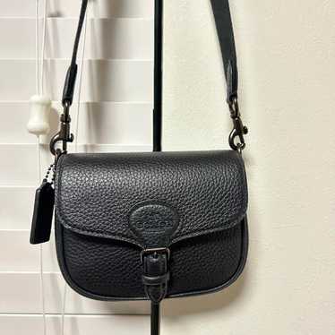 COACH Black Leather Shoulder Bag