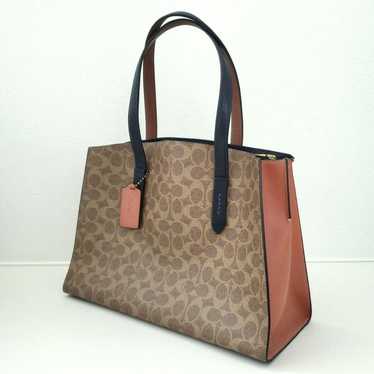 Coach Tote Bag Color Block Signature 69481