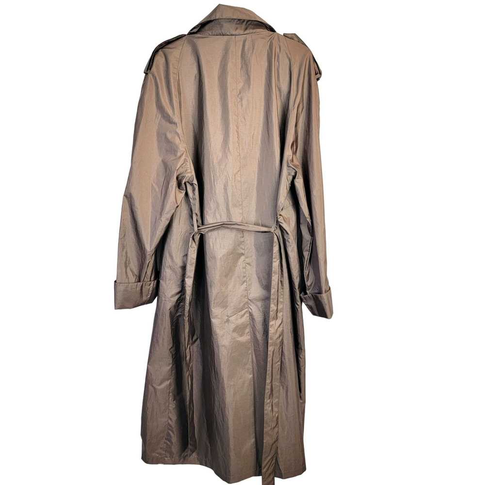 Vintage Vintage 70s Trench Coat Women XL 14 Brown… - image 9