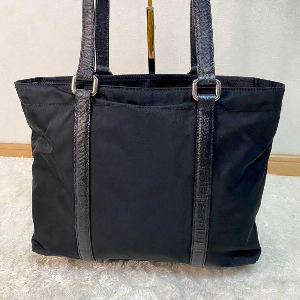 【Excellent Condition】 Prada Nylon Black Handbag w… - image 3