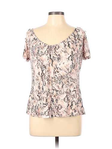 Jennifer Lopez Women Pink Short Sleeve Blouse L