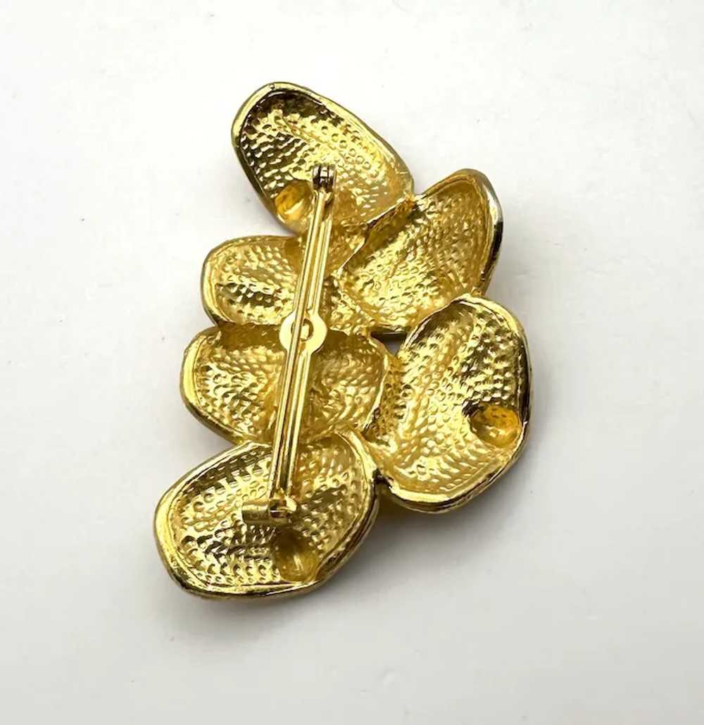 Theater Masks Goldtone Brooch - image 12