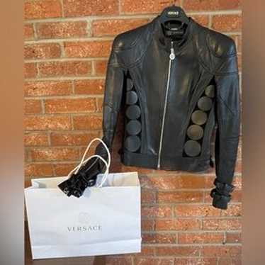 80's leather jacket gianni versace - Gem