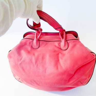 LOEWE Pink Leather Handbag Boston Bag