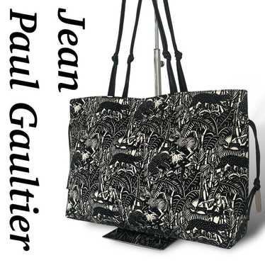 Jean Paul Gaultier Tote Bag Allover Pattern Logo P