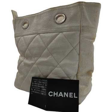 CHANEL Paris Biarritz Handbag Coated in White