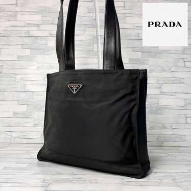 110 PRADA Handbag Tote Bag Nylon Black - image 1