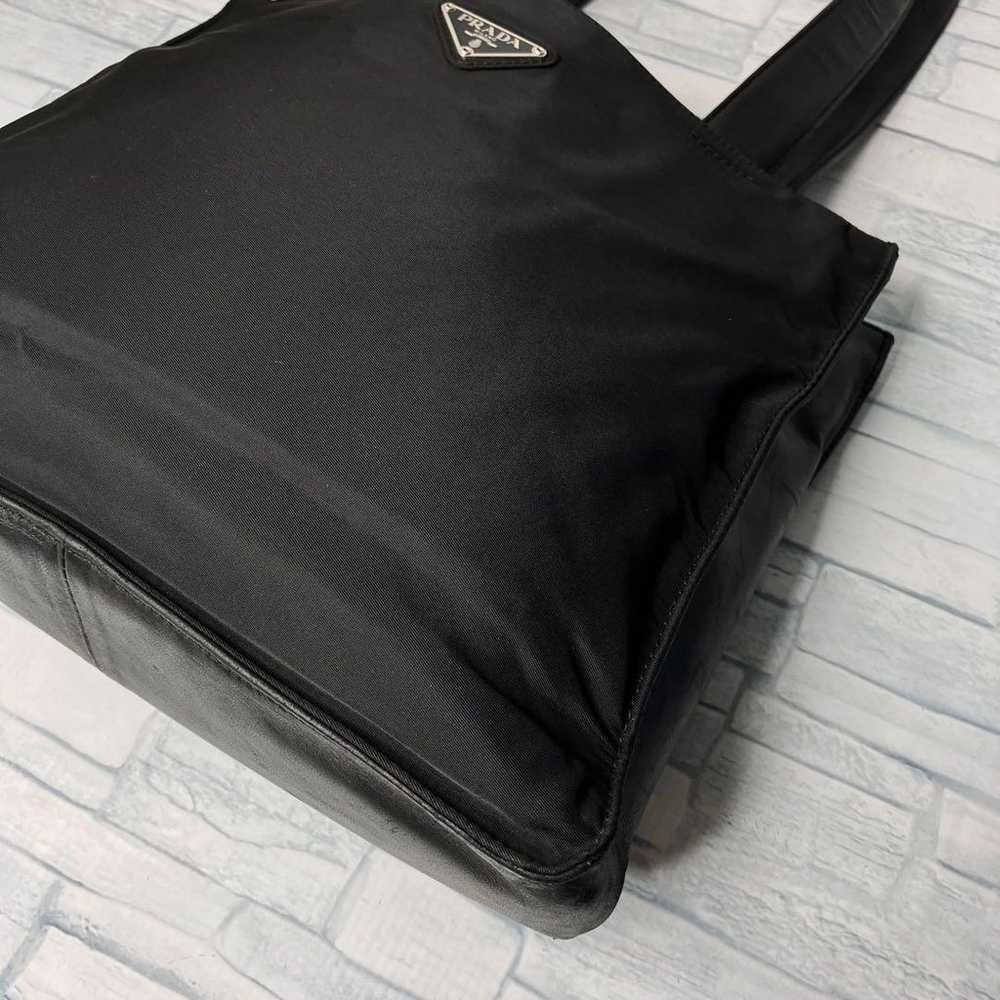 110 PRADA Handbag Tote Bag Nylon Black - image 3